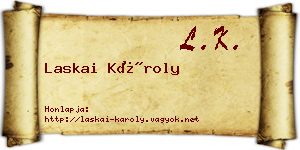 Laskai Károly névjegykártya