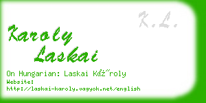 karoly laskai business card
